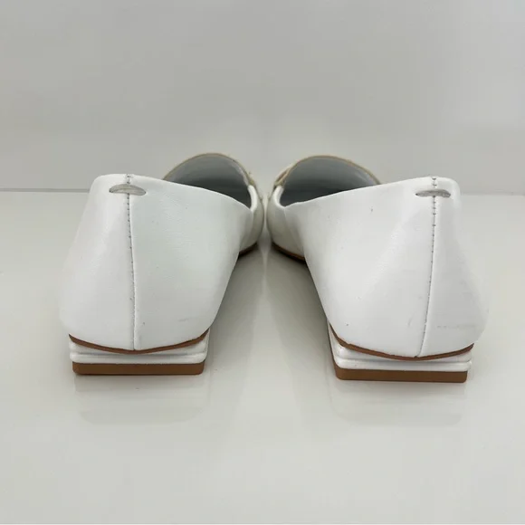 Franco Sarto White and Tan Flats with Bow Detail - Picture 9 of 12